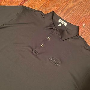 Peter Millar Summer Comfort Golf Stretch Men's Black EIS Logo XL Polo Shirt